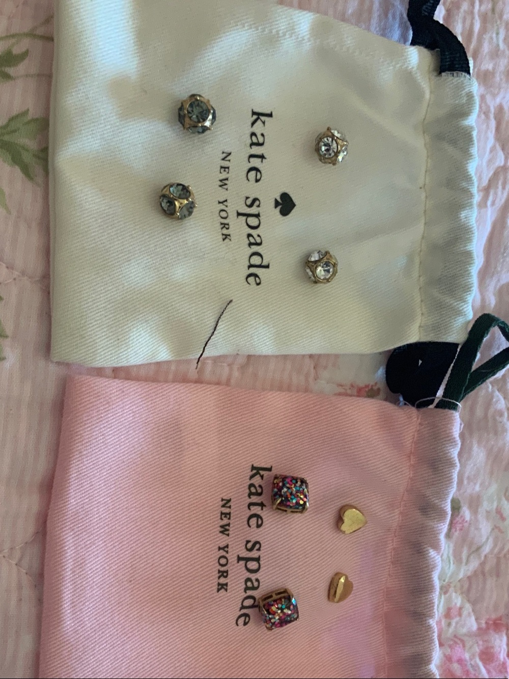 4 pairs of Kate Spade studs (all 4for 30$)